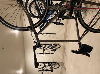 bike storage room at mela luxury apartments